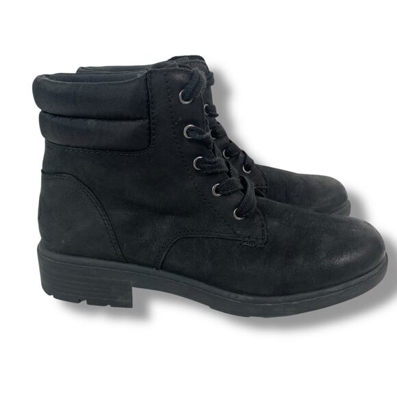 UGG Boots Harrison Lace Ankle Boot Black Leather Women's Size US 9 - Picture 4 of 9